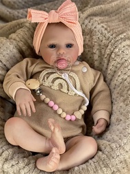 18 "/45 ซม.สมจริง Reborn ตุ๊กตาเด็กทารกตุ๊กตาไวนิลซิลิโคน 3D มือทาสีทารกแรกเกิดของขวัญวันเกิดคริสต์ม
