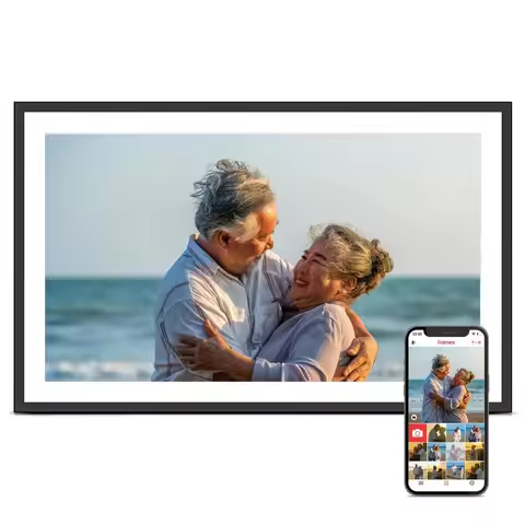 Picture Frame, 15.6 Inch Large Frameo Digital Photo Frame WiFi, 32GB, 1920 1080 IPS HD Touch Screen,