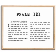 Psalm 121 Wall Art Vintage Monet Print, Symbolic of Divine Protection, Bible Verse Poster, Scripture