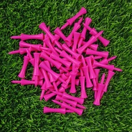 Plastic Golf Tee Pack 50 Pcs Step Down 59mm Golf Tees Colorful For Driver Irons Hybrids Longer Dista