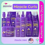 Aussie Miracle Curls Shampoo Conditioner Frizz Taming Cream Curl-Defining Oil Curl Refresher Spray G