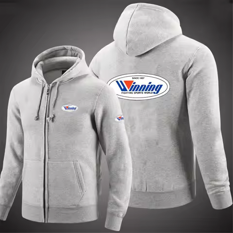 Winning Boxing New Men Spring and Autumn Solid Color Zipper Pullover Fashionable Printing Comfortabl