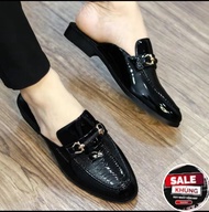 Giày sục da bóng vân đà điểu  giày dự tiệc nam da sít Hàng kĩ mã G36 đặt lùi 1 size