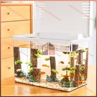 Fish Tank Living Room Household Fish Culture Aquarium Landscaping A Whole Set Desktop Decoration Hydroponic Vase Storage