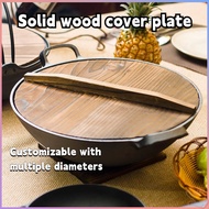 Customizable Fir Pot Cover round Wok Lid Household Vintage Thickening Solid Wood Wood Rural Cauldron Lid Water Cylinder Cover