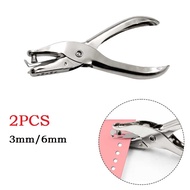 [GTTR-QC] 2PCS 3/6mm Handhold Single Hole Punch Metal Puncher Tools For Scrapbooking Cards❀