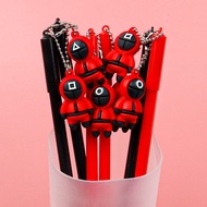 SQUID GAME Doll Gel Pen Ink Black 0.5mm 3D Mask Gel Pens Refill School Office