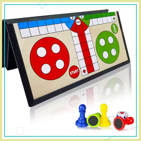 Mini Magnetic Ludo Travel Board Game Set, Folding Design, Light-Weight, Gift for Kids Toddlers (7.64