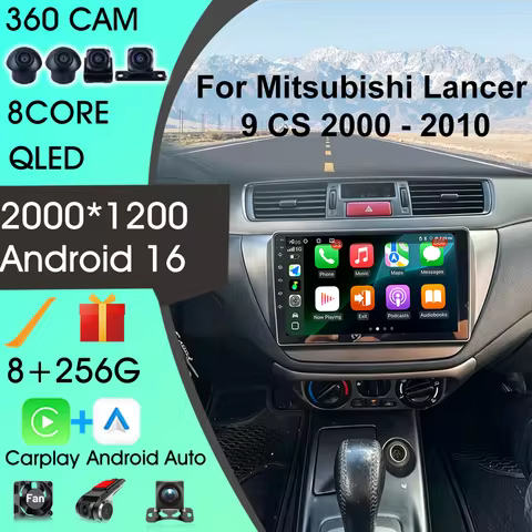 Luckdragon Android 15 Car Bluetooth Radio For Mitsubishi Lancer 9 CS 2000-2010 Navigation GPS DSP St