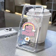 Casing iPhone 14 Pro max Case iPhone 11/12/13 Clear Cute rainbow For 11 12 13 12pm 13PM 14PM