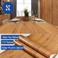 3D Wood Texture Wallpaper Self Adhesive Waterproof Furniture Cabinet Kitchen Table Wood Sticker Kabi