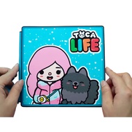 Đồ chơi ngôi nhà búp bê giấy công chúa Tocaboca học liệu bóc dán thông minh cho bé h32