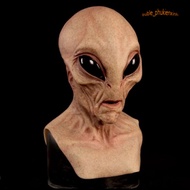 Latex alien costume mask, full hood for interesting Halloween festivals.