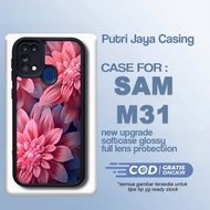 Latest Samsung M31 Case Beautiful Flower Samsung M31 Casing Hardcase Softcase Glossy