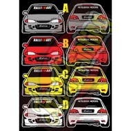Stiker print Proton Satria (1set depan belakang)