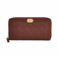 Chanel Boy Bag 羊皮 菱格 絎縫 方形 雙C 鎖扣 錢包