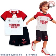 Chicago Bulls Terno Polo Shirt & Shorts Set for Kids NBA Outfit 2-10Y AA448