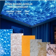 HPL TRANSLUCENT HIGH PRESSURE LAMINATE/ Transparent Marble Acrylic PVC/ Resin Board/ UK 1.22M X 2.4M