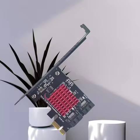 NEW Pcie Sata PCI Express X1 SATA3.0 2 Ports JMB582 Chip + Low Profile Bracket Pcie Sata Expansion C