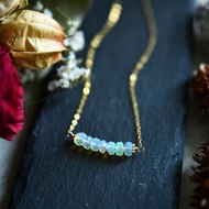 高品質衣索比亞 Welo 澳寶 寶石級 衣索比亞產 鈕釦形切割 澳寶 項鍊