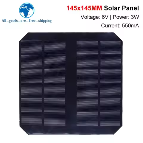 145*145MM Solar Panel DIY 6V 550mA 3.3W Battery Chargers Mini Solar System Tablet Panel Solar Toys/L
