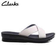 Clarks_ รองเท้าแตะรัดส้นหนังสีดำ Merliah Karli สำหรับผู้หญิง