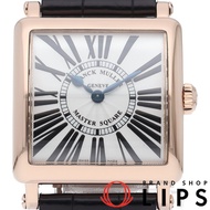 Franck Muller Master Square 女士腕錶 6002SQZ，附原廠錶盒、保固卡，K18PG/皮錶帶，白色，拋光處理，成色極佳 [二手]