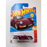 Hot Wheels 2025 Porsche 911 Turbo Cabriolet (964) - Then and Now 10/10 [Deep Burgundy]