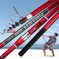 in stock Telescopic Fishing Rod Surf 30T Carbon 4.2m 4.5m Fishing Spinning Fishing Pole Surf Rod Fis