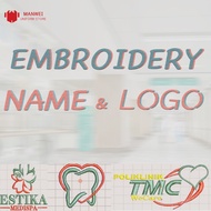 in stock Medical Scrub Suit Baju Scrub Embroidery Name and Logo