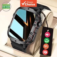 FASHION New Smart Watch Men Bluetooth Call Voice Assistant 1.96 Inch Screen Sports Fitness Waterproo