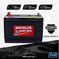 N70ZL | NX120-7L | 95D31L Motolite Car Battery DIESEL | Santafe, Hilux, Land Cruiser, Fortuner, Preg
