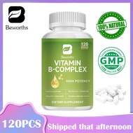 BEWORTHS Vitamin B-Complex Capsules B1 B2 B6 B12 Support Healthy Hair & Skin, Blood Cell Formation