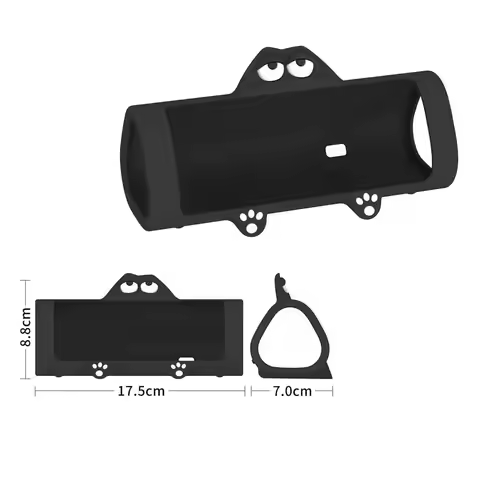 Cute Silicone Protective Case for Sonos Roam 2 Speaker Storage Protective Cover Black