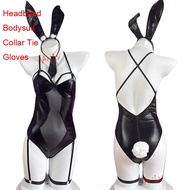 Anilv mới Bunny Girl loạt da boysuit unifrom cosplay phụ nữ dây kéo Hollow lưới thỏ onesie Đồ Ngủ tr