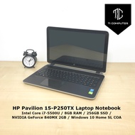 HP Pavilion 15-P250TX Intel Core i7-5500U 8GB RAM 256GB SSD NVIDIA GeForce 840MX 2GB Laptop Refurbished Notebook