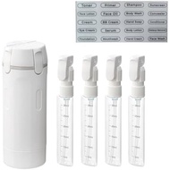 4 in 1 Travel Dispenser Bottle, Leak Proof Refillable Travel Toiletry Containers for Shampoo Lotion 