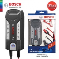 💕♦BOSCH C3 Fully Automatic 4 Mode 6/12V Smart Car Battery Charger & Maintainer Power Bank (3.8 Amps)