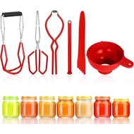 6 Pcs Canning Kit Jar Tongs Jar Plastic Funnel Lid Lift Jar Key Canning Tongs Bubble Removal For Can