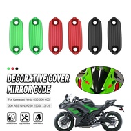 Motorcycle Mirror Block Off Plates Mirrors Base Hole Cover Fits For Kawasaki Ninja 650 500 400 300 A