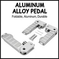 Set Replacement Ebike Footrest Pair Pedal Rest Foldable Foot Rest for Bicycle Aluminum Alloy Pedal