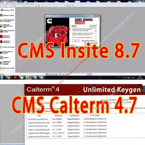 2026 hot sell Truck Engine Diagnostic Software Insite 8.7 with + Calterm 4.7 MetaFile Keygen Never E
