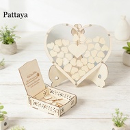 {pattaya}  Wooden Wedding Guest Book Wedding Party Guest Book Rustic Wooden Heart Drop Box Guest Boo