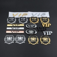 New Style Unique VIP Car Logo Car VIP Word Logo Side Logo Decorative Sticker Modified Metal Tail Log