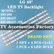 NEW 4PCS 49UJ65 49UJ652T 49UJ652T-TB LG 49" LED TV BACKLIGHT / LAMP TV (READY STOCK) 49UJ652 49"V17 ART3 2862 REV0.2 V17 49 R1 6916L-2862A