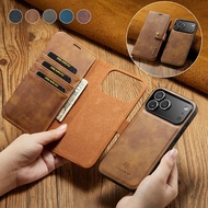 For iPhone 17 Pro Max 5G 2025 Luxury Case 2In1 Detachable Leather Wallet Funda For iPhone 17 Air Cas
