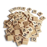 200PCS Scrabble Letters for Crafts - Wood Scrabble Tiles-DIY Wood Gift Decoration - Making Alphabet 