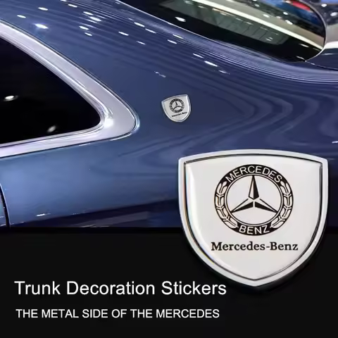 New 3D Metal Car Shield Styling Body Trunk Decoration Stickers DP-JSHZT for Mercedes Benz W203 W204