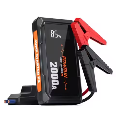 P-X 2000A Portable Jump Box - Car Battery Pack for up to 6.0L Gas and 5.0L Diesel Engines 12V Batter