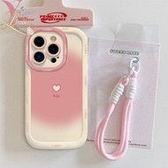 Realme C67 Note 50 60 C65 C61 C63 C51 C51S C53 C15 C55 5 C35 Case Heart Shape Pink Orange Gradient B